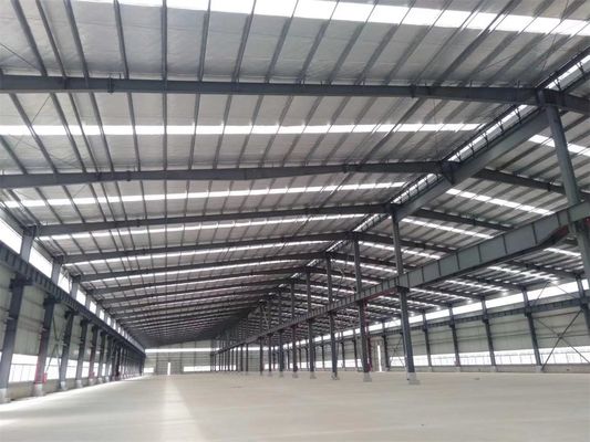 H بخش فولاد ساختمان انبار پیش ساخته شده گرم رول گالوانیزه اقتصادی صنعتی وزن سبک طول کش بزرگ