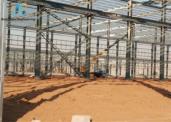 Q355b ساختارهای فولادی انبار چند دامنه / ساختمان پیش ساخته / کارخانه تایر