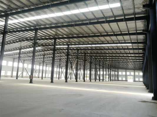 ساختار فولادی از پیش ساخته شده انبار H-Section Beams اندازه های سفارشی