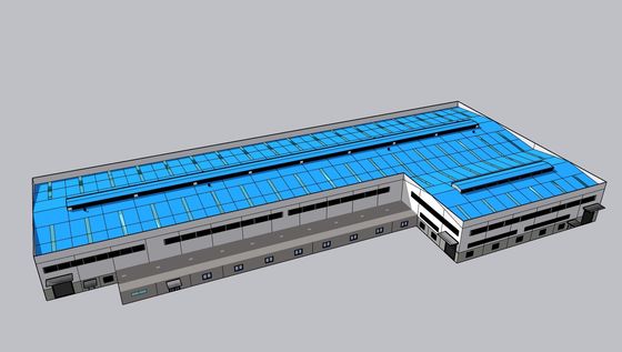 ساختار فولادی از پیش ساخته شده انبار H-Section Beams اندازه های سفارشی