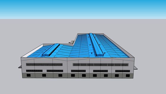 ساختار فولادی از پیش ساخته شده انبار H-Section Beams اندازه های سفارشی