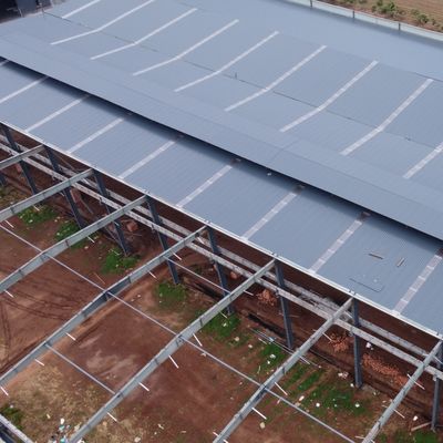 انبار ساختاری فولادی پیش ساخته برای ذخیره سازی کارخانه سیمان با فولاد Q235B/Q355B