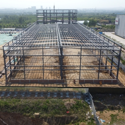 کارگاه ساختمانی فولادی پیش ساخته شده 200m x 40m با عایق پنبه سنگ